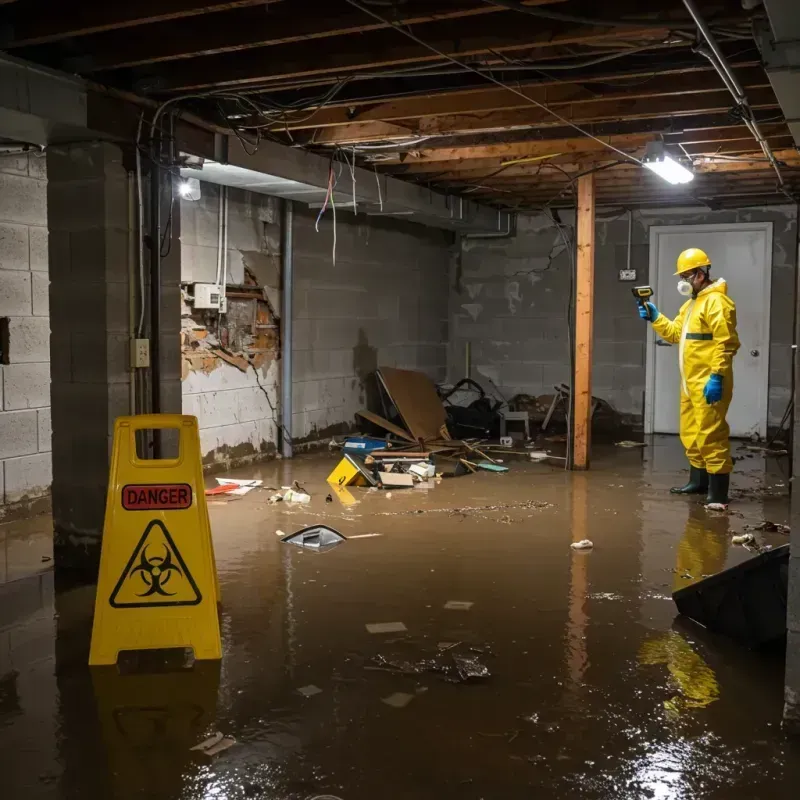 Flooded Basement Electrical Hazard in Ironton, OH Property